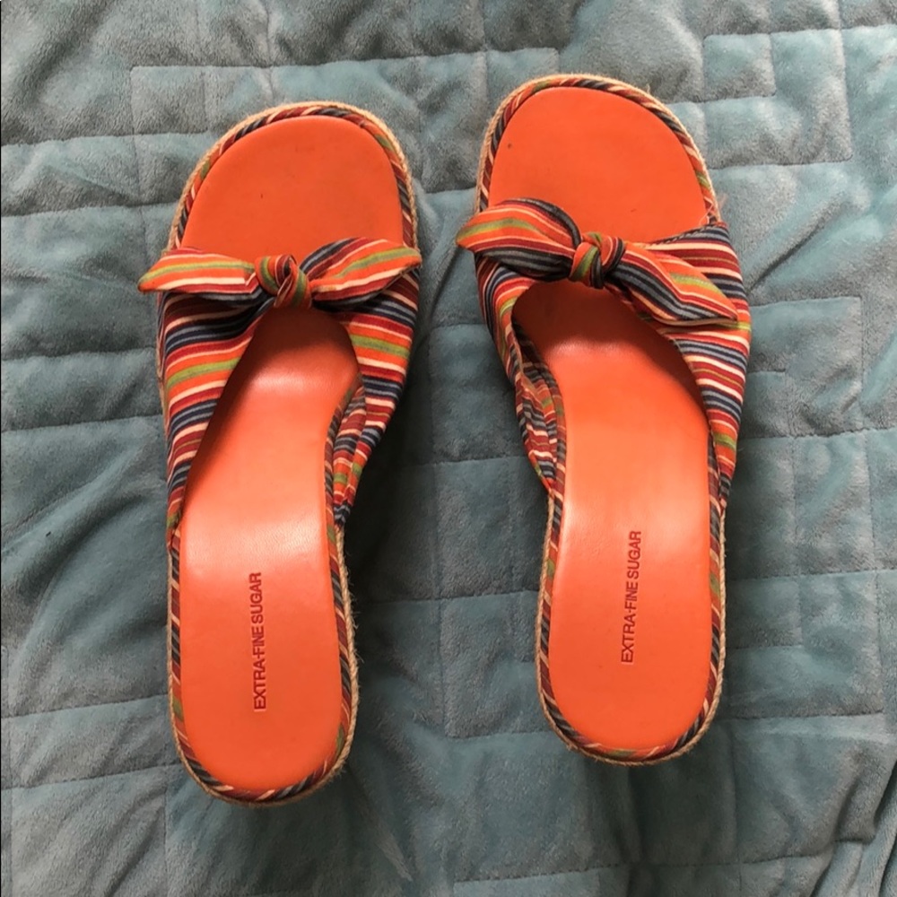 Size 8.5 wedge sandals from Extra-Fine Sugar